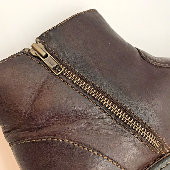 Born Børn Side Zip Chelsea Ankle Boots Men's 10 - EUR 42 Dark Brown Leather Shoe - Picture 11 of 12